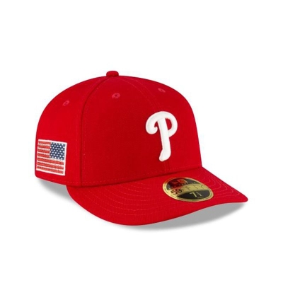 Sapca New Era Philadelphia Phillies MLB Crystals from Swarovski Flag Low Profile 59FIFTY Fitted - Rosii